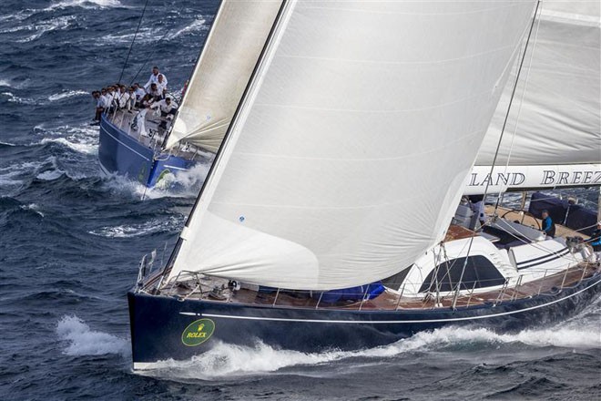 HIGHLAND BREEZE (NED) ahead of BERENICE BIS (ITA) - 2012 Rolex Swan Cup ©  Rolex / Carlo Borlenghi http://www.carloborlenghi.net